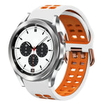 سوار ساعة سيليكون قابل للتنفس بلونين مقاس 20مم، لساعات Samsung Galaxy Watch 4 Classic مقاس 42مم، ولـ Galaxy Watch Active 2