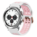 سوار ساعة سيليكون قابل للتنفس بلونين مقاس 20مم، لساعات Samsung Galaxy Watch 4 Classic مقاس 42مم، ولـ Galaxy Watch Active 2