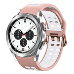 سوار ساعة سيليكون قابل للتنفس بلونين مقاس 20مم، لساعات Samsung Galaxy Watch 4 Classic مقاس 42مم، ولـ Galaxy Watch Active 2