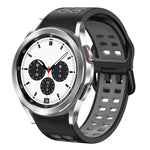 سوار ساعة سيليكون قابل للتنفس بلونين مقاس 20مم، لساعات Samsung Galaxy Watch 4 Classic مقاس 42مم، ولـ Galaxy Watch Active 2