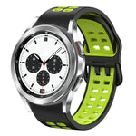 سوار ساعة سيليكون قابل للتنفس بلونين مقاس 20مم، لساعات Samsung Galaxy Watch 4 Classic مقاس 42مم، ولـ Galaxy Watch Active 2