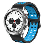 سوار ساعة سيليكون قابل للتنفس بلونين مقاس 20مم، لساعات Samsung Galaxy Watch 4 Classic مقاس 42مم، ولـ Galaxy Watch Active 2