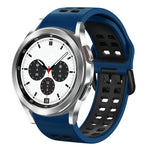 سوار ساعة سيليكون قابل للتنفس بلونين مقاس 20مم، لساعات Samsung Galaxy Watch 4 Classic مقاس 42مم، ولـ Galaxy Watch Active 2
