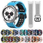 سوار ساعة سيليكون قابل للتنفس بلونين مقاس 20مم، لساعات Samsung Galaxy Watch 4 Classic مقاس 42مم، ولـ Galaxy Watch Active 2