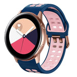 سوار ساعة سيليكون قابل للتنفس بلونين مقاس 20مم، لساعات Samsung Galaxy Watch 4 Classic مقاس 42مم، ولـ Galaxy Watch Active 2