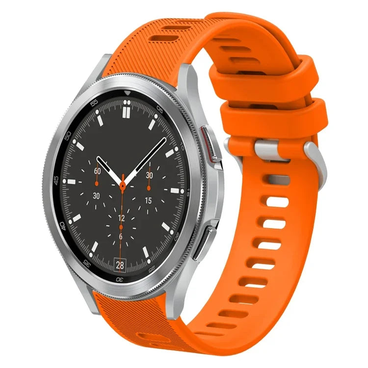 20mm Twill Solid Color Silicone Watch Band, For Samsung Galaxy Watch4 44mm, For Samsung Galaxy Watch4 Classic 46mm, For Samsung Galaxy Watch4 Classic 42mm, For Samsung Galaxy Watch Active 2