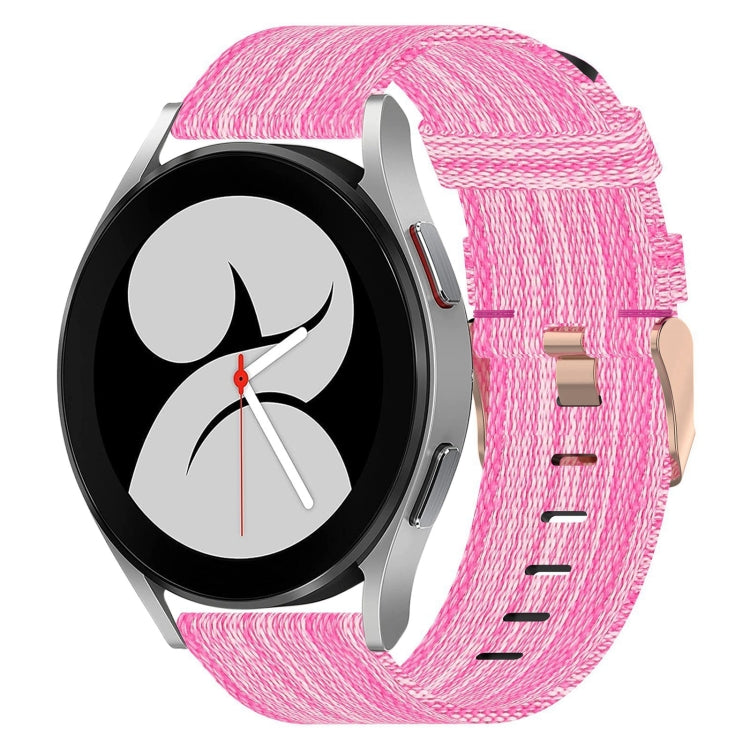 20mm Nylon Woven Watch Band, For Samsung Galaxy Watch5 40mm, For Samsung Galaxy Watch5 44mm, For Samsung Galaxy Watch5 Pro 45mm, For Samsung Galaxy Watch4 40mm, For Samsung Galaxy Watch4 44mm, For Samsung Galaxy Watch4 Classic 46mm