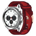 حزام ساعة من النايلون المنسوج بعرض 20 مم، لساعات Samsung Galaxy Watch4 Classic بحجم 42 مم، ولـ Samsung Galaxy Watch Active 2