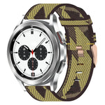 حزام ساعة من النايلون المنسوج بعرض 20 مم، لساعات Samsung Galaxy Watch4 Classic بحجم 42 مم، ولـ Samsung Galaxy Watch Active 2