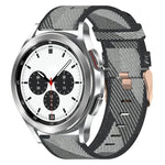 حزام ساعة من النايلون المنسوج بعرض 20 مم، لساعات Samsung Galaxy Watch4 Classic بحجم 42 مم، ولـ Samsung Galaxy Watch Active 2