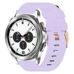 حزام ساعة من النايلون المنسوج بعرض 20 مم، لساعات Samsung Galaxy Watch4 Classic بحجم 42 مم، ولـ Samsung Galaxy Watch Active 2