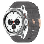 حزام ساعة من النايلون المنسوج بعرض 20 مم، لساعات Samsung Galaxy Watch4 Classic بحجم 42 مم، ولـ Samsung Galaxy Watch Active 2