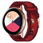 حزام ساعة من النايلون المنسوج بعرض 20 مم، لساعات Samsung Galaxy Watch4 Classic بحجم 42 مم، ولـ Samsung Galaxy Watch Active 2