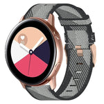 حزام ساعة من النايلون المنسوج بعرض 20 مم، لساعات Samsung Galaxy Watch4 Classic بحجم 42 مم، ولـ Samsung Galaxy Watch Active 2