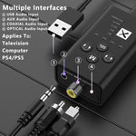 مرسل صوت بلوتوث T9 5.2 منخفض الكمون يدعم الألياف البصرية والمحوري APTX كامل السلسلة، مع كابل USB، بدون كابل