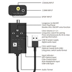 مرسل صوت بلوتوث T9 5.2 منخفض الكمون يدعم الألياف البصرية والمحوري APTX كامل السلسلة، مع كابل USB، بدون كابل