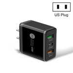45W PD3.0 + 2 x QC3.0 USB Multi Port Quick Charger, US Plug, US Plug