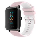 20mm Checkered Two-Color Silicone Watch Band, For Amazfit GTS, For Amazfit BIP