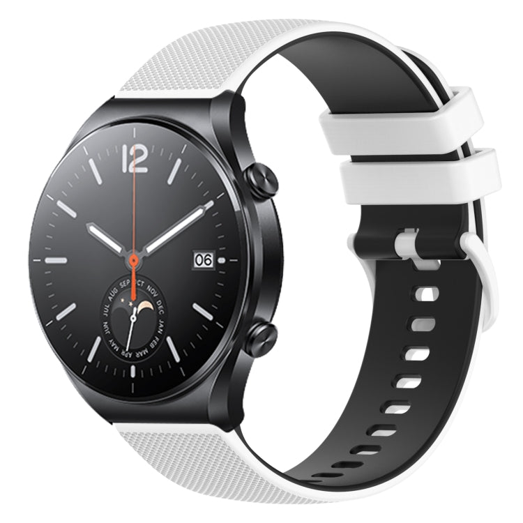 22mm Checkered Two-Color Silicone Watch Band, For Xiaomi Watch S1, For Xiaomi Watch Color 2, For Xiaomi Watch Sport, For Xiaomi Watch Color