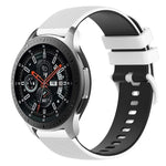 22mm Checkered Two-Color Silicone Watch Band, For Samsung Galaxy Watch3 45mm, For Samsung Galaxy Watch 46mm, For Samsung Gear S3 Classic, For Samsung Gear S3 Frontier