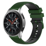 22mm Checkered Two-Color Silicone Watch Band, For Samsung Galaxy Watch3 45mm, For Samsung Galaxy Watch 46mm, For Samsung Gear S3 Classic, For Samsung Gear S3 Frontier