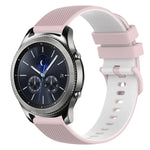 22mm Checkered Two-Color Silicone Watch Band, For Samsung Galaxy Watch3 45mm, For Samsung Galaxy Watch 46mm, For Samsung Gear S3 Classic, For Samsung Gear S3 Frontier