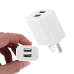 شاحن USB صغير بمنافذ مزدوجة مع كابل بيانات USB إلى Type-C، قابس أستراليا، قابس أستراليا + كابل Type-C