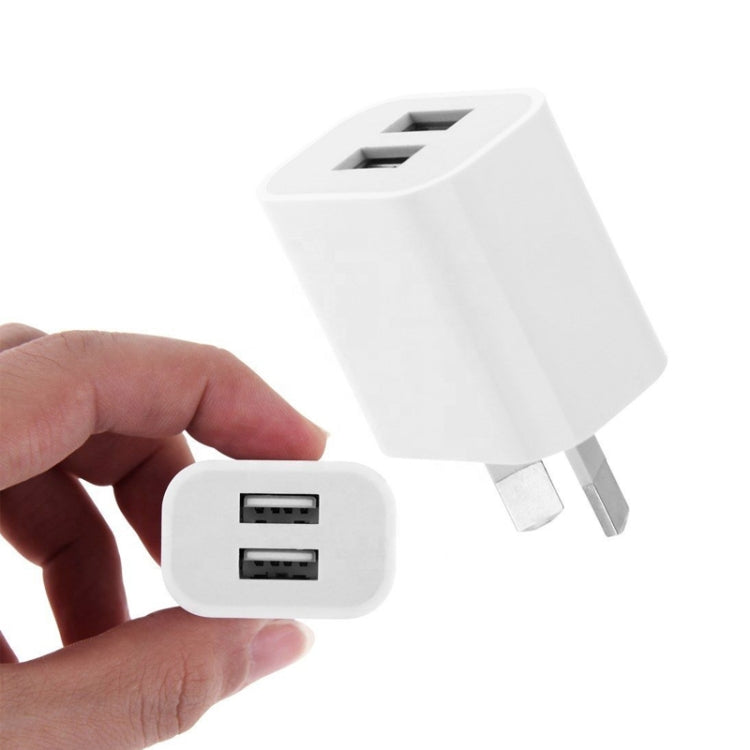شاحن USB صغير بمنافذ مزدوجة مع كابل بيانات USB إلى Type-C، قابس أستراليا، قابس أستراليا + كابل Type-C