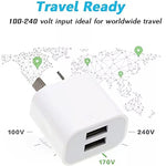 شاحن USB صغير بمنافذ مزدوجة مع كابل بيانات USB إلى Type-C، قابس أستراليا، قابس أستراليا + كابل Type-C