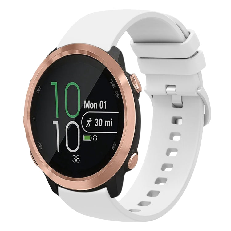 20mm Solid Color Soft Silicone Watch Band, For Garmin Forerunner 645 Music