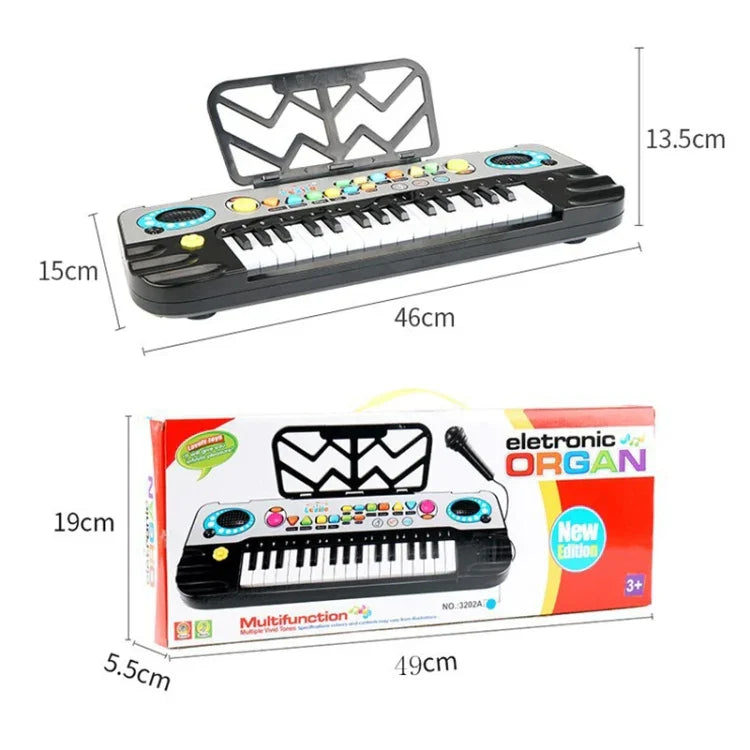 MoFun 3202 لوحة مفاتيح إلكترونية بـ 32 مفتاح بيانو للأطفال، 3202