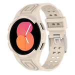 سوار ساعة ذكي من TPU متكامل مع إبزيم مزدوج الدبوس، لساعات Samsung Galaxy Watch5 40 مم، Samsung Galaxy Watch5 44 مم، Samsung Galaxy Watch4 44 مم
