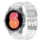 سوار ساعة ذكي من TPU متكامل مع إبزيم مزدوج الدبوس، لساعات Samsung Galaxy Watch5 40 مم، Samsung Galaxy Watch5 44 مم، Samsung Galaxy Watch4 44 مم