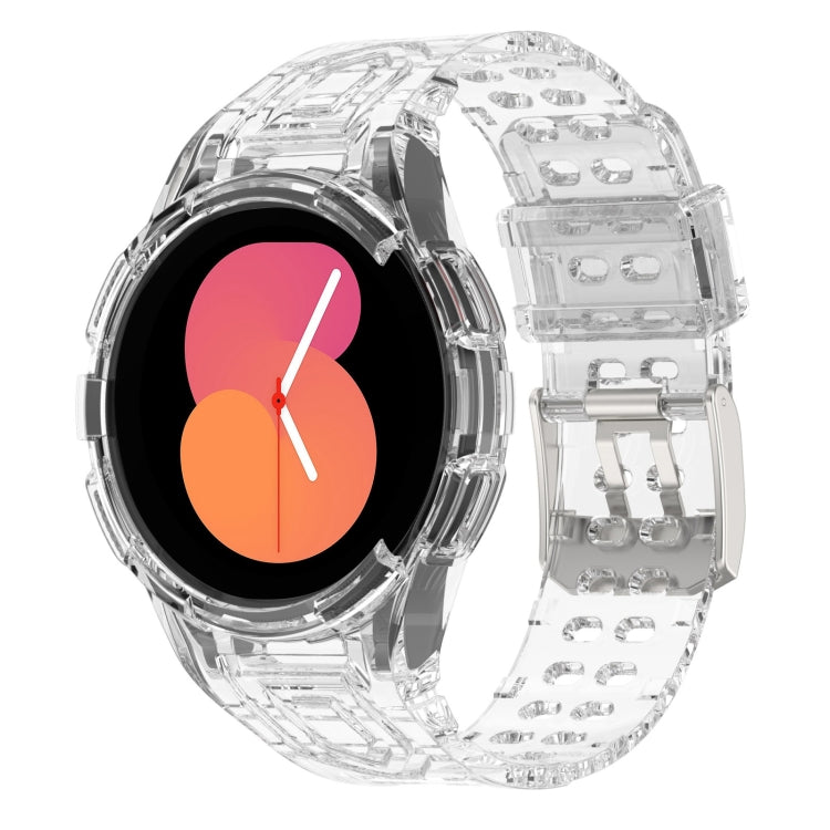 سوار ساعة ذكي من TPU متكامل مع إبزيم مزدوج الدبوس، لساعات Samsung Galaxy Watch5 40 مم، Samsung Galaxy Watch5 44 مم، Samsung Galaxy Watch4 44 مم