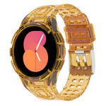 سوار ساعة ذكي من TPU متكامل مع إبزيم مزدوج الدبوس، لساعات Samsung Galaxy Watch5 40 مم، Samsung Galaxy Watch5 44 مم، Samsung Galaxy Watch4 44 مم