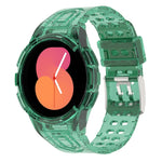 سوار ساعة ذكي من TPU متكامل مع إبزيم مزدوج الدبوس، لساعات Samsung Galaxy Watch5 40 مم، Samsung Galaxy Watch5 44 مم، Samsung Galaxy Watch4 44 مم