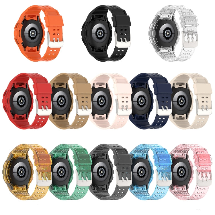 سوار ساعة ذكي من TPU متكامل مع إبزيم مزدوج الدبوس، لساعات Samsung Galaxy Watch5 40 مم، Samsung Galaxy Watch5 44 مم، Samsung Galaxy Watch4 44 مم