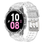 سوار ساعة ذكي من TPU متكامل مع إبزيم مزدوج الدبوس، لساعات Samsung Galaxy Watch5 40 مم، Samsung Galaxy Watch5 44 مم، Samsung Galaxy Watch4 44 مم