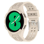 سوار ساعة ذكي من TPU متكامل مع مشبك مزدوج الدبوس، لـ Samsung Galaxy Watch4 مقاس 40مم، لـ Samsung Galaxy Watch4 Classic مقاس 46مم