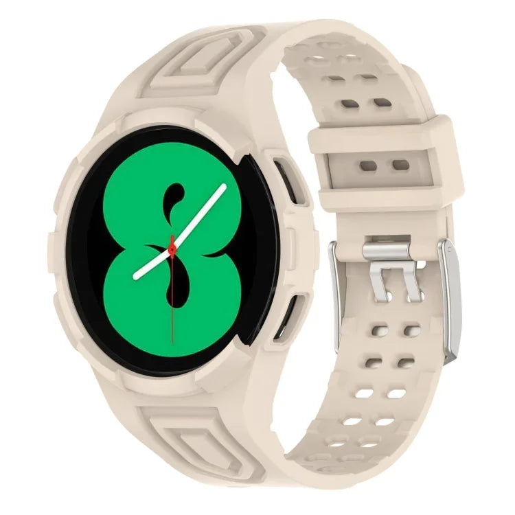 سوار ساعة ذكي من TPU متكامل مع مشبك مزدوج الدبوس، لـ Samsung Galaxy Watch4 مقاس 40مم، لـ Samsung Galaxy Watch4 Classic مقاس 46مم