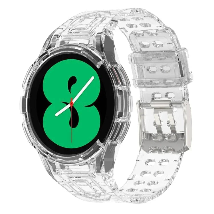 سوار ساعة ذكي من TPU متكامل مع مشبك مزدوج الدبوس، لـ Samsung Galaxy Watch4 مقاس 40مم، لـ Samsung Galaxy Watch4 Classic مقاس 46مم