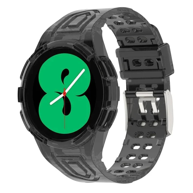 سوار ساعة ذكي من TPU متكامل مع مشبك مزدوج الدبوس، لـ Samsung Galaxy Watch4 مقاس 40مم، لـ Samsung Galaxy Watch4 Classic مقاس 46مم