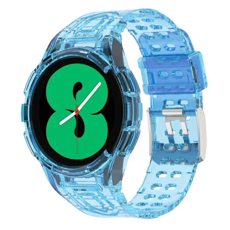 سوار ساعة ذكي من TPU متكامل مع مشبك مزدوج الدبوس، لـ Samsung Galaxy Watch4 مقاس 40مم، لـ Samsung Galaxy Watch4 Classic مقاس 46مم