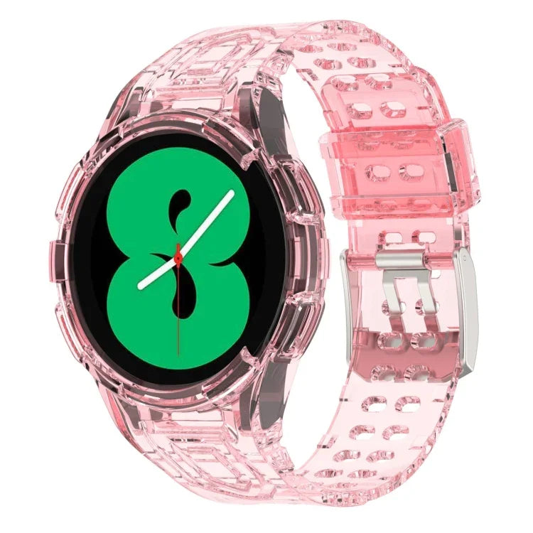 سوار ساعة ذكي من TPU متكامل مع مشبك مزدوج الدبوس، لـ Samsung Galaxy Watch4 مقاس 40مم، لـ Samsung Galaxy Watch4 Classic مقاس 46مم