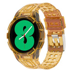 سوار ساعة ذكي من TPU متكامل مع مشبك مزدوج الدبوس، لـ Samsung Galaxy Watch4 مقاس 40مم، لـ Samsung Galaxy Watch4 Classic مقاس 46مم