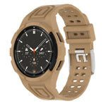 سوار ساعة ذكي من TPU متكامل مع مشبك مزدوج الدبوس، لـ Samsung Galaxy Watch4 مقاس 40مم، لـ Samsung Galaxy Watch4 Classic مقاس 46مم