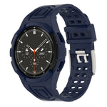 سوار ساعة ذكي من TPU متكامل مع مشبك مزدوج الدبوس، لـ Samsung Galaxy Watch4 مقاس 40مم، لـ Samsung Galaxy Watch4 Classic مقاس 46مم