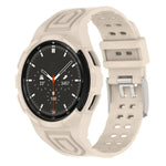 سوار ساعة ذكي من TPU متكامل مع مشبك مزدوج الدبوس، لـ Samsung Galaxy Watch4 مقاس 40مم، لـ Samsung Galaxy Watch4 Classic مقاس 46مم