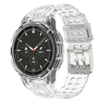 سوار ساعة ذكي من TPU متكامل مع مشبك مزدوج الدبوس، لـ Samsung Galaxy Watch4 مقاس 40مم، لـ Samsung Galaxy Watch4 Classic مقاس 46مم