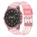 سوار ساعة ذكي من TPU متكامل مع مشبك مزدوج الدبوس، لـ Samsung Galaxy Watch4 مقاس 40مم، لـ Samsung Galaxy Watch4 Classic مقاس 46مم